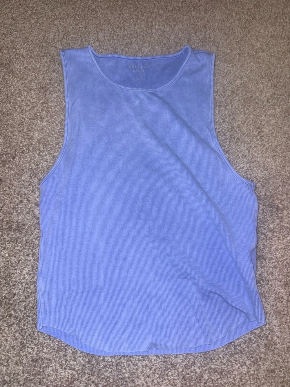 aerie Ribbed Tank Top in Periwinkle Blue